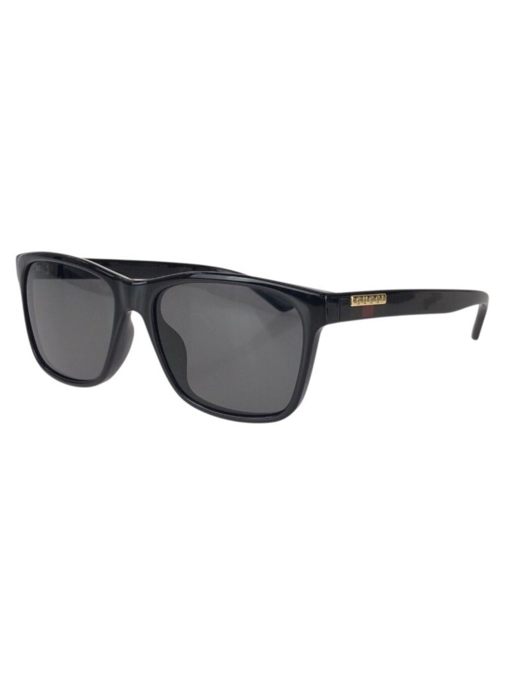 Gucci Sherry Line 57 16 Black Gold Acetate Metal Sunglasses Eyewear